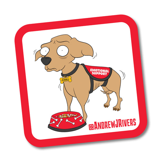 Emotional Support Chihuahua - Weatherproof Sticker